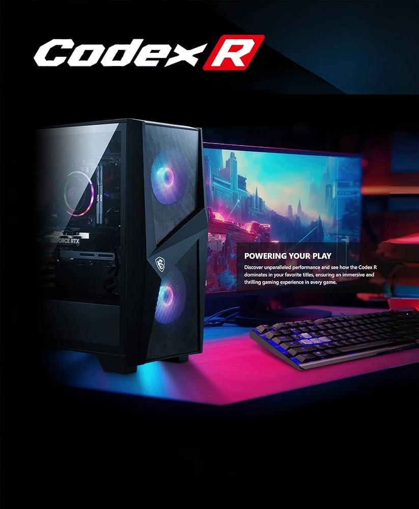 №58、外見新品！Win11-23H2、i7_6700K、M.２、GTX1050 Amazon.com: MSI Codex R2 Gaming Desktop PC -Intel Core i7